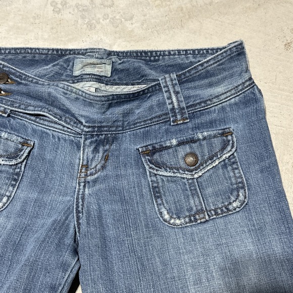 Vintage Abercrombie & Fitch Jeans Women's Y2K 29x32 Blue Medium Wash Flare - Picture 5 of 12